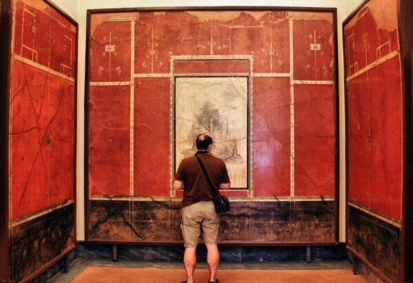 Frescos romanos en Museo Arqueológico de Nápoles