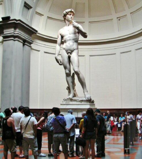 David de Miguel Angel en la Galería de la Accademia en Florencia