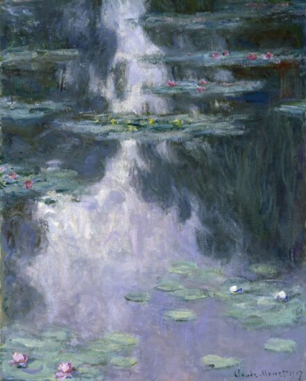 Nenúfares, obra del pintor impresionista Monet en la exposición del Museo Thyssen de Madrid