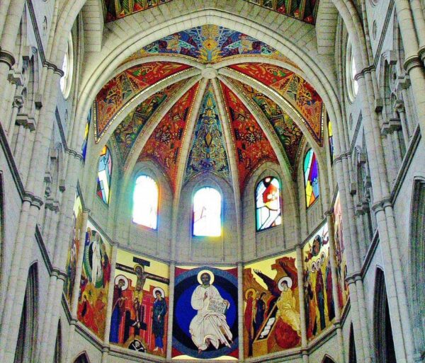 Apse of the Almudena Cathedral in Madrid