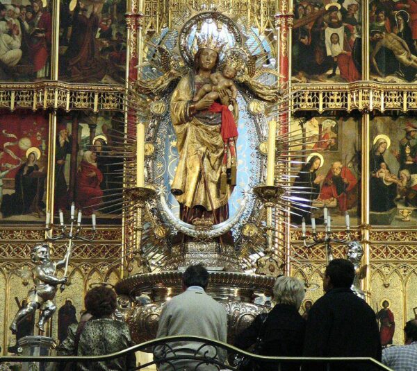 Altar of the Virgin of Almudena in Madrid Cathedral