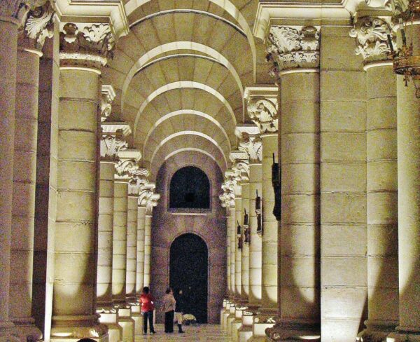 Neo-Romanesque crypt of the Almudena Cathedral in Madrid